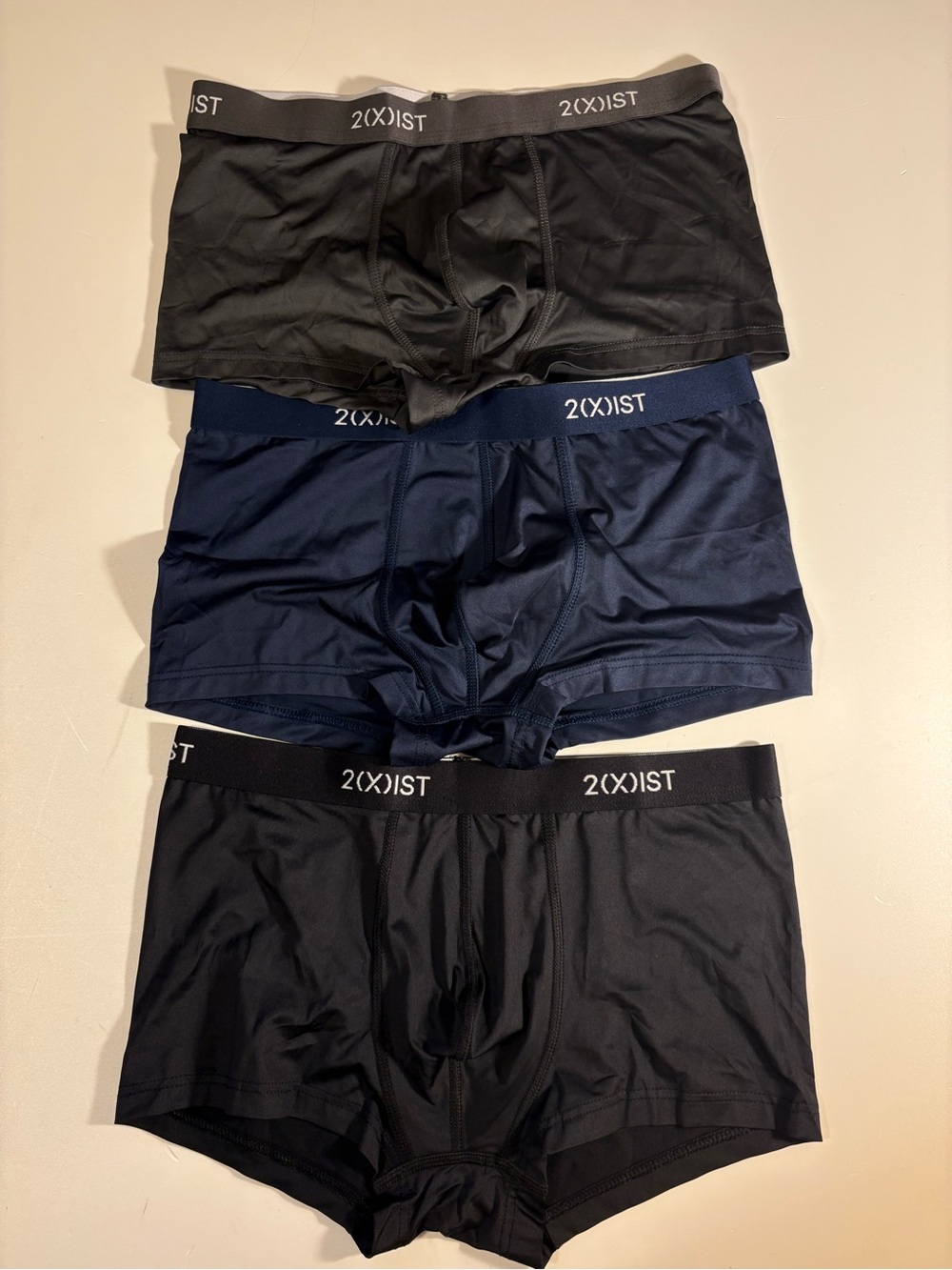 2xist Men's Boxer Briefs - Black & Navy Set of 3